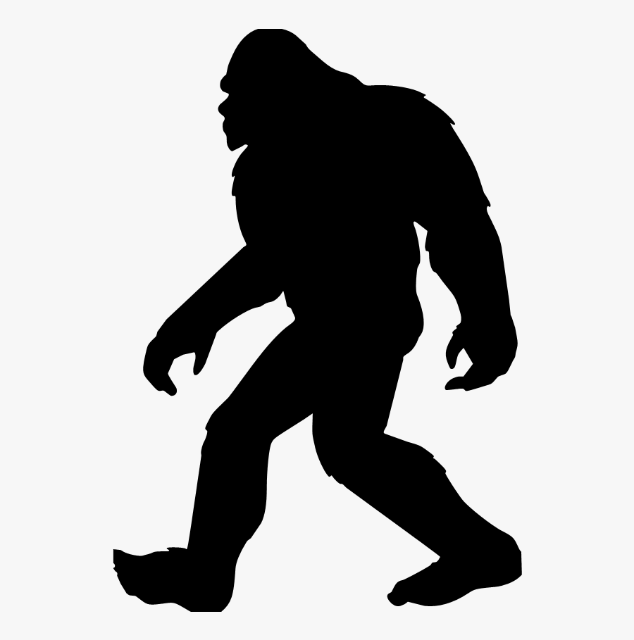 Bigfoot Silhouette, Transparent Clipart