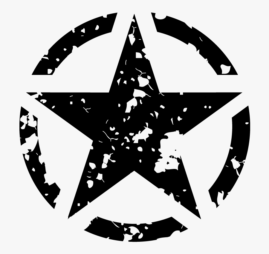 Jeep United States Army Decal Sticker - Transparent Background Military Star Png, Transparent Clipart