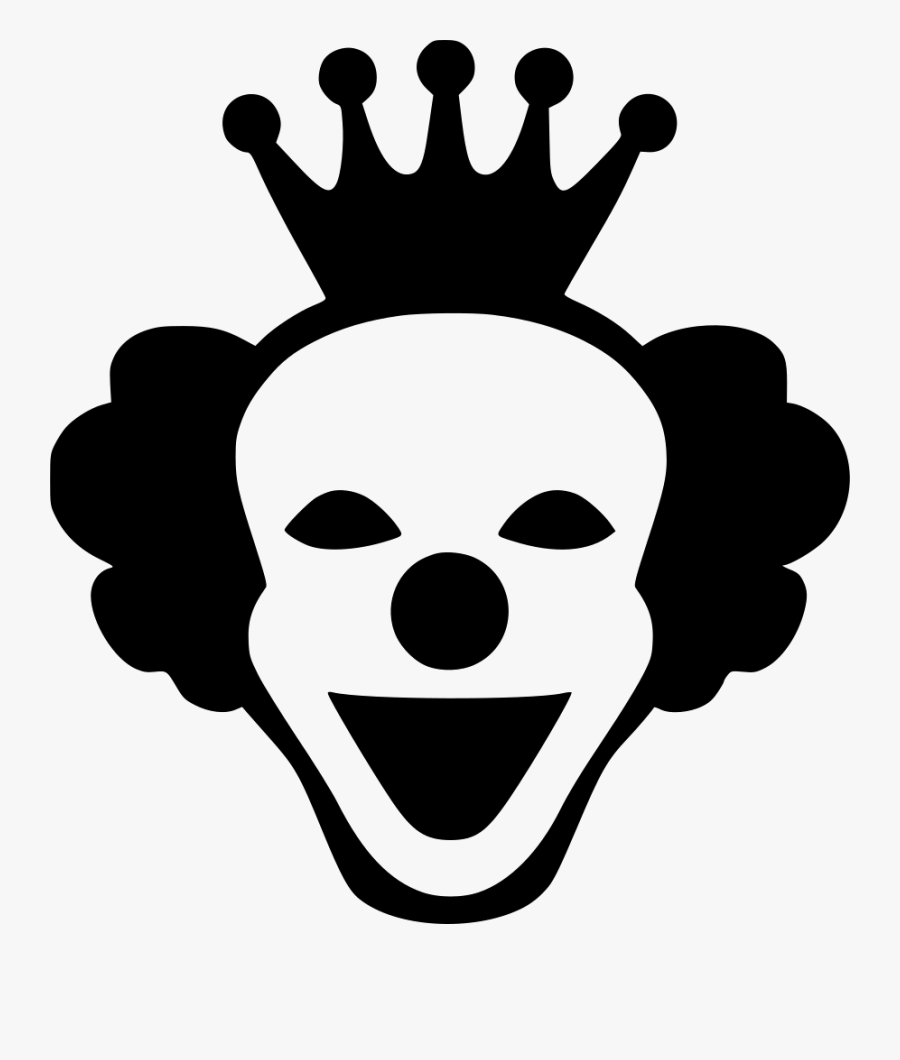 Smile Face Crown King Mask Comments Clipart , Png Download - Joker Face Black And White Png, Transparent Clipart