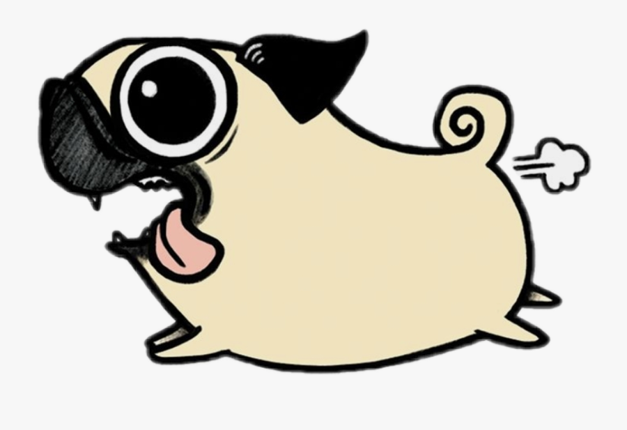 #crazy #pug #dog - Crazy Pug Sticker, Transparent Clipart