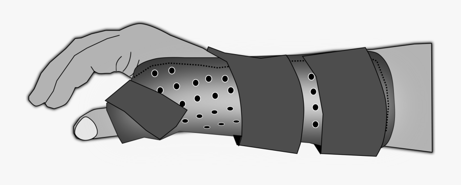 Blackandwhite,hand,wrist Brace - Diamond Blade, Transparent Clipart