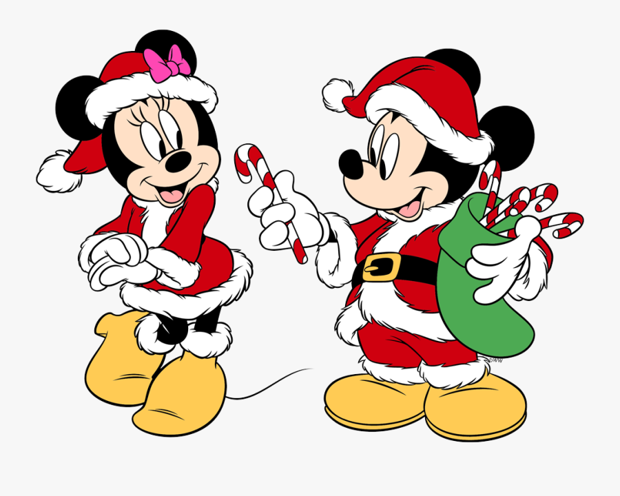 Mickey And Minnie Christmas, Transparent Clipart