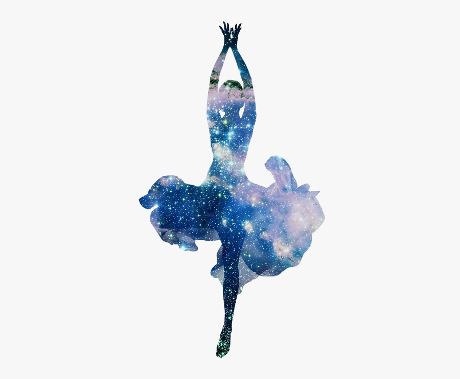 #galaxy #ballerina #dancing #ballet #girl #woman #dance - Dancer Silhouette Blue Transparent Background, Transparent Clipart