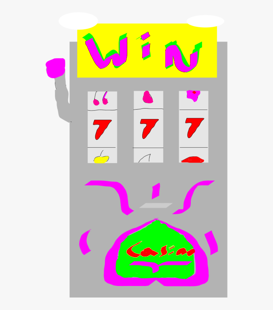 Vector Clip Art - Slot Machine, Transparent Clipart