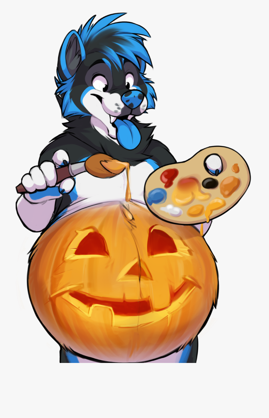 Pumpkin Belly - Fat Furry Pumpkin Belly, Transparent Clipart
