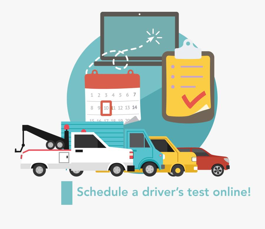 A Graphic Of A Car And A Test, Transparent Clipart