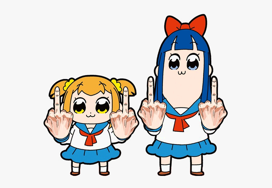 Pop Team Epic Middle Finger, Transparent Clipart