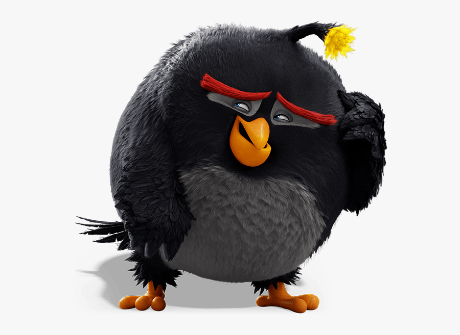 Angry Birds Bomb Character - Big Black Angry Bird, Transparent Clipart