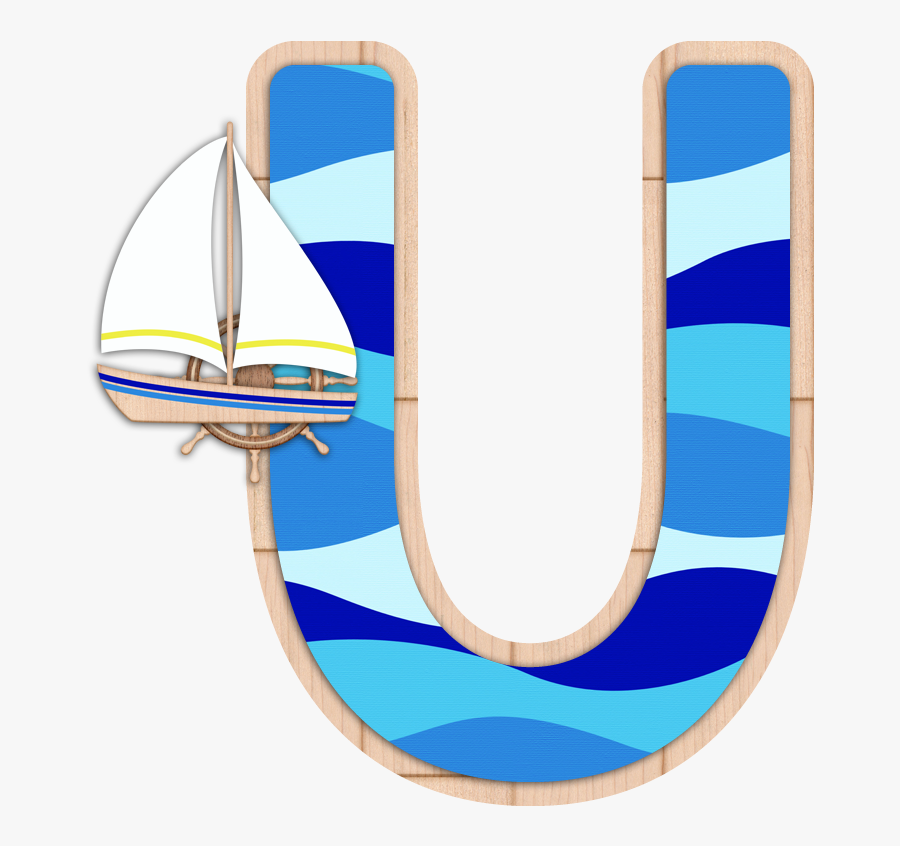 U Abc She - Nautical Alphabet Letters Clip Art, Transparent Clipart