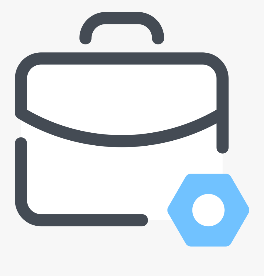 Briefcase Settings Icon, Transparent Clipart