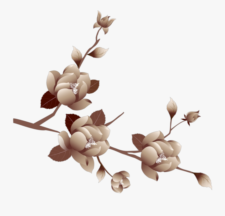 Transparent Brown Flower Png - Transparent Background Purple Flowers Clipart, Transparent Clipart