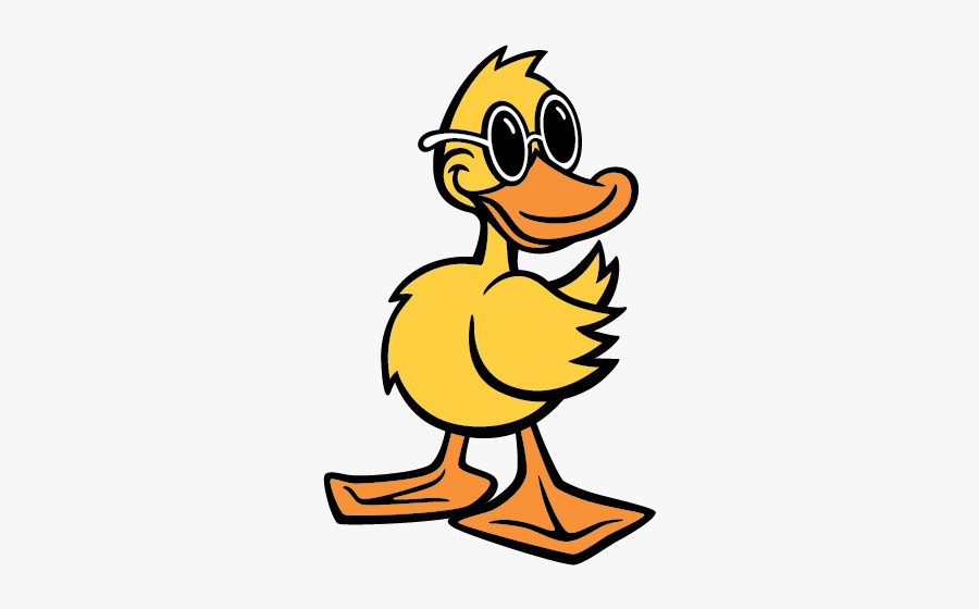 Image Of Quackals, The Quick Quack Car Wash Duck Mascot - Duck, Transparent Clipart