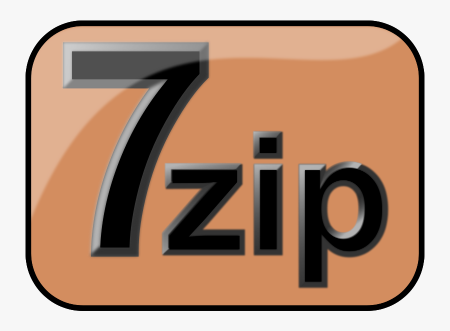 Free Clip Art "7zip Glossy Extrude Brown - 7-zip, Transparent Clipart