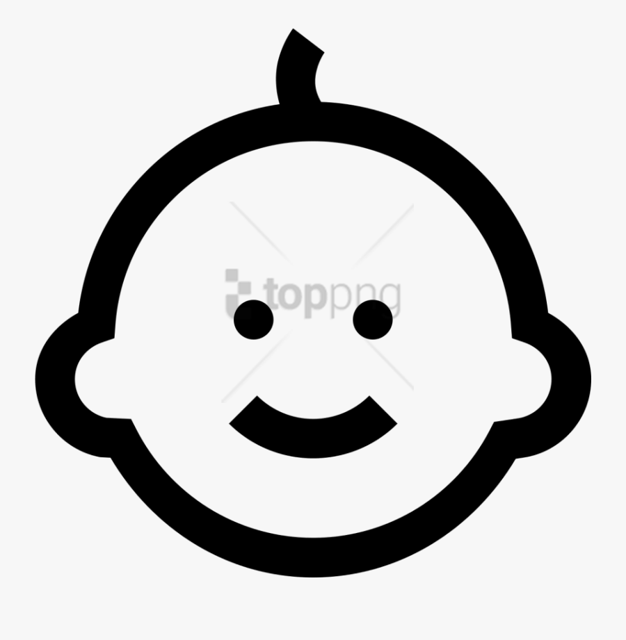 Face,smile,facial And White,line Art,nose,cheek,clip - Baby Icon Transparent Background, Transparent Clipart