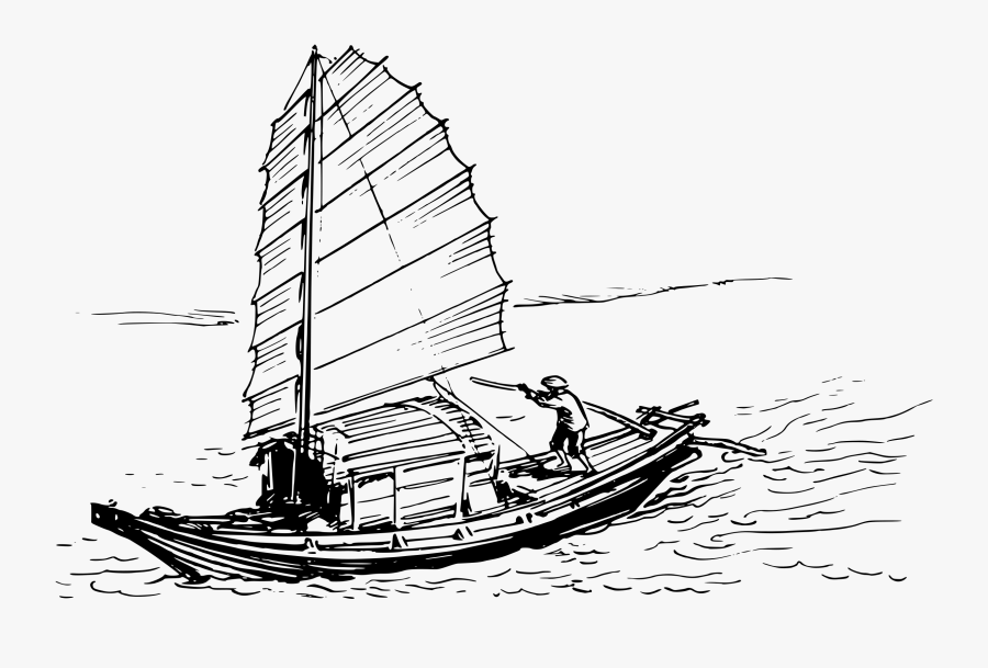 Row Boat Clipart Sampan - Sampan Ship, Transparent Clipart
