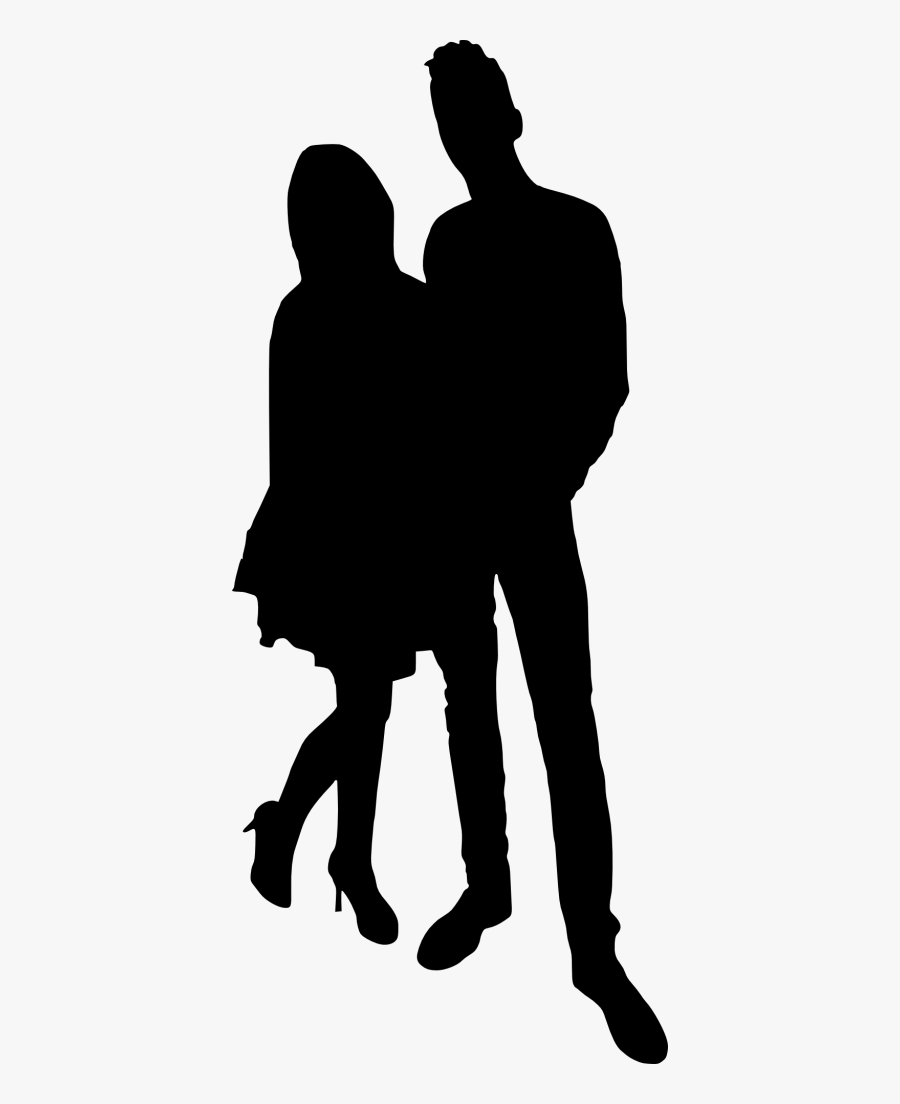 15 Couple Silhouette - Silhouette, Transparent Clipart