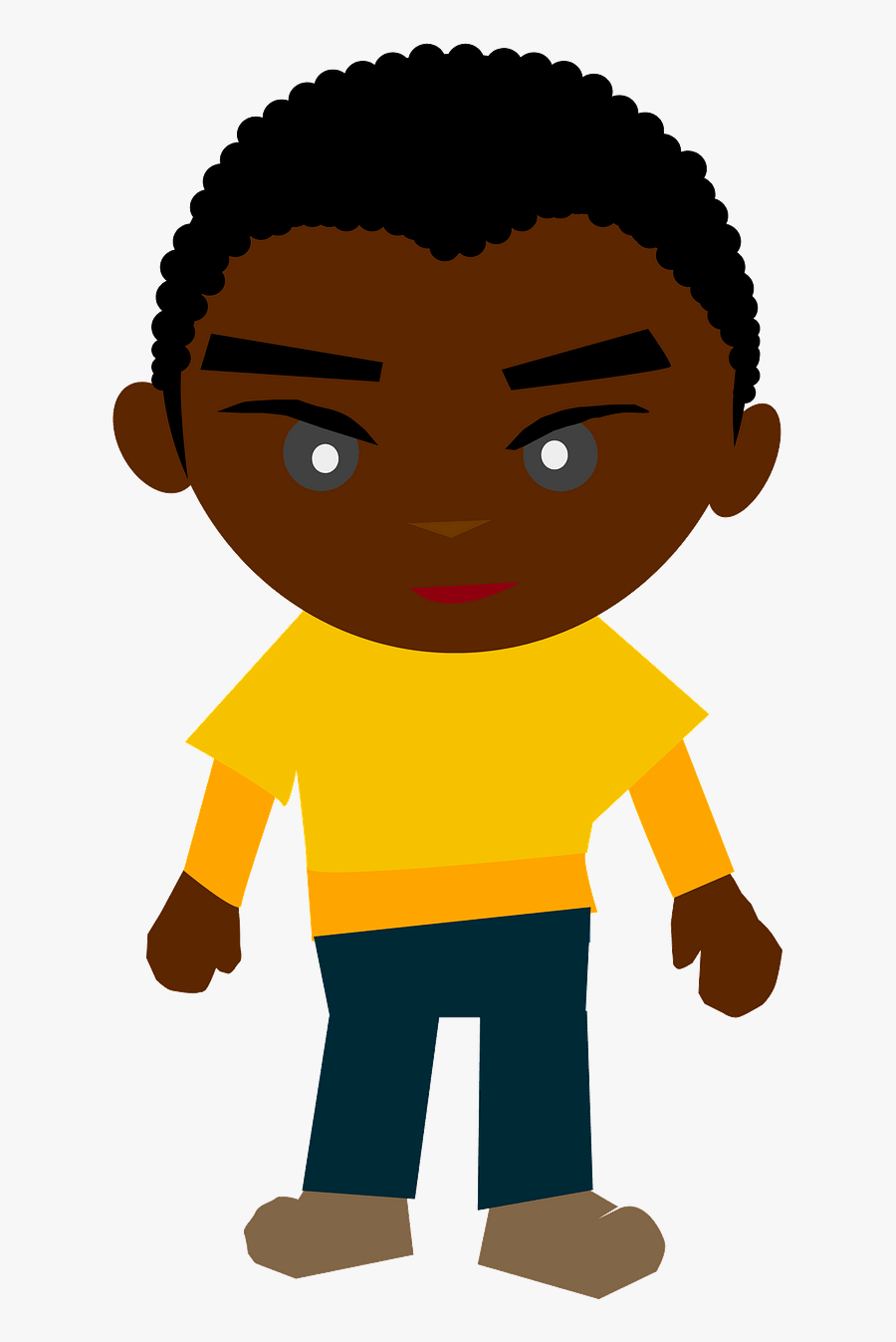 Cartoon Black Boy Transparent, Transparent Clipart