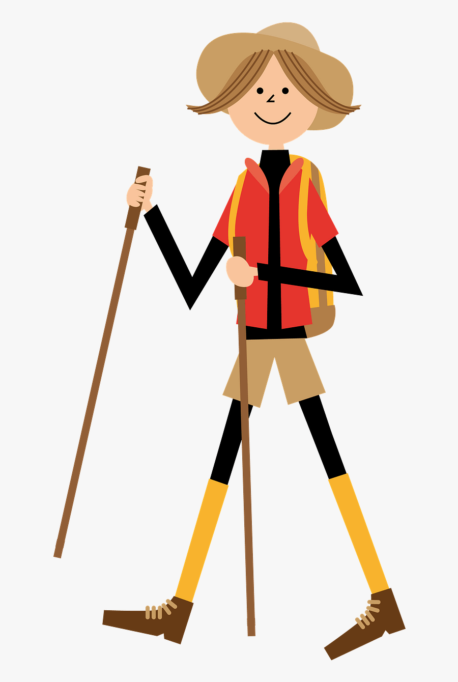 Hiking Png Cartoon, Transparent Clipart