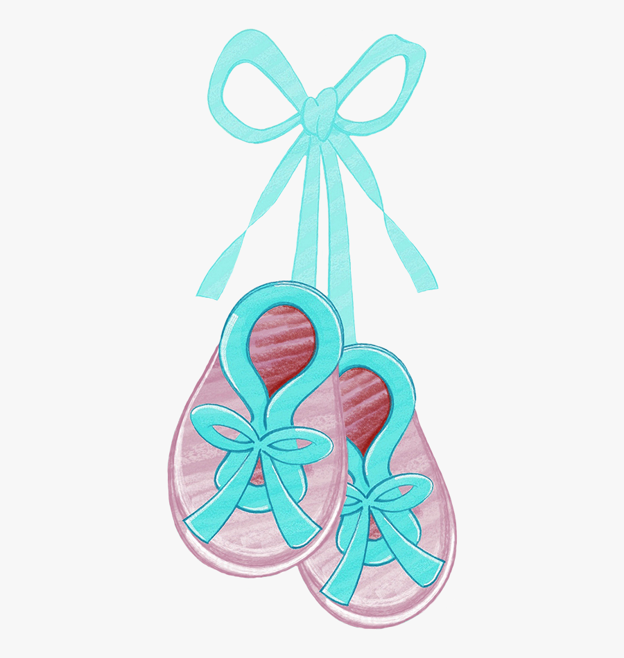 Baby Booties Clipart Blue Ribbon, Transparent Clipart