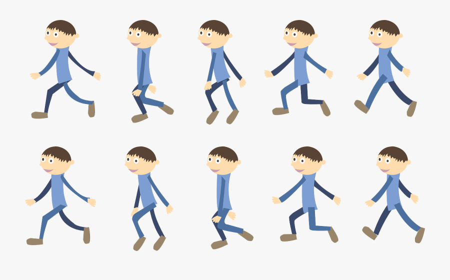 Animation Boy Child Free Photo - Walking Cartoon Images Png, Transparent Clipart