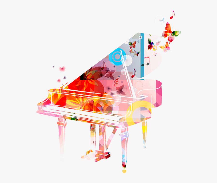 #piano #music #multicolor #instrument - Minimalist Music, Transparent Clipart