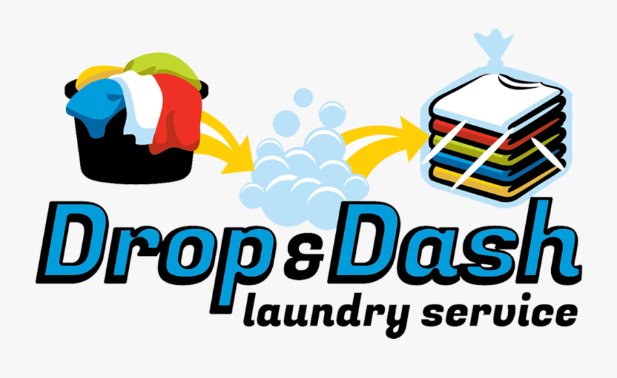 Drop & Dash Laundry Service, Transparent Clipart