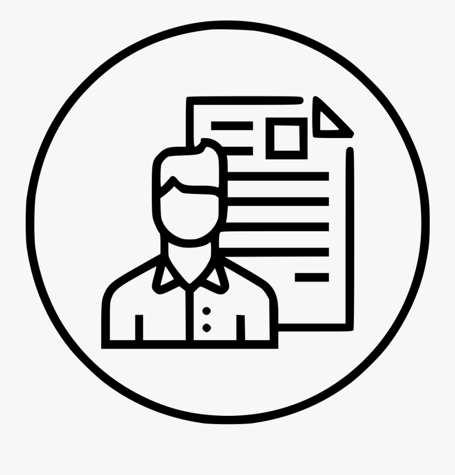 Man Resume Document Employee Shortlisted Portfolio - Performance Rating Icon, Transparent Clipart
