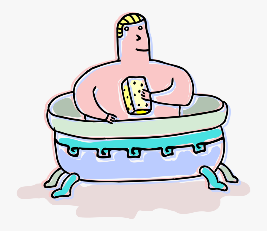 Vector Illustration Of Personal Hygiene Bather Takes, Transparent Clipart