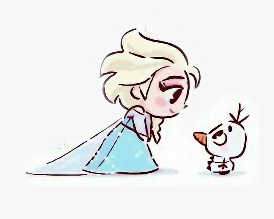 #princessdisney #frozen #elsa - Dibujos De Elsa Kawaii, Transparent Clipart