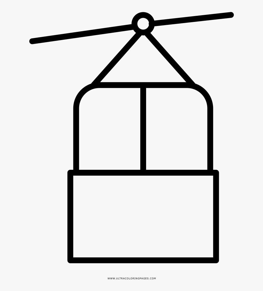 Cable Car Coloring Page - Drawing, Transparent Clipart