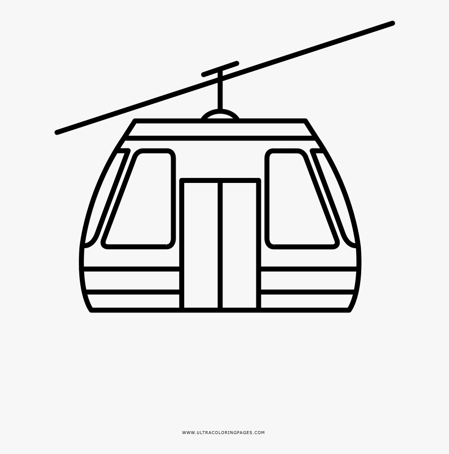 Cable Car Coloring Page - Helicopter Rotor, Transparent Clipart