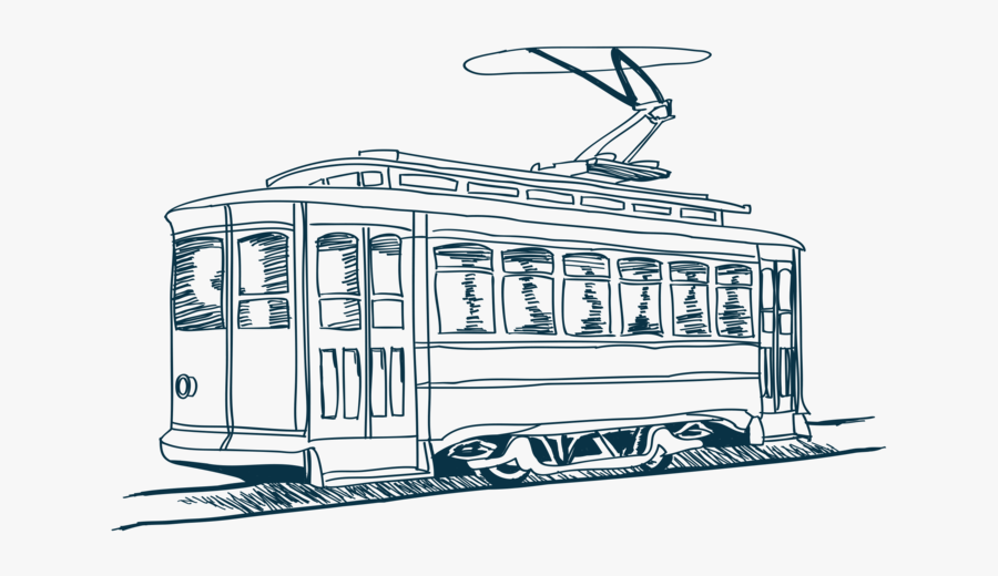 Trolley Dark 5, Transparent Clipart