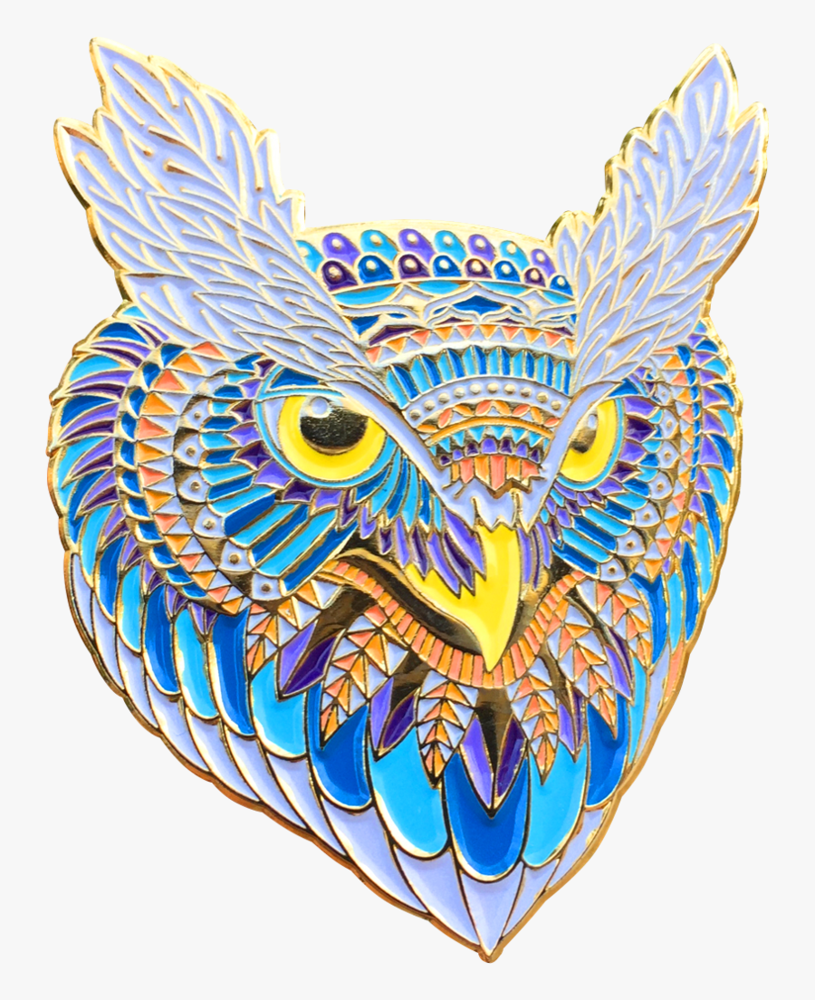 Winter Owl Head Pin - Owl, Transparent Clipart