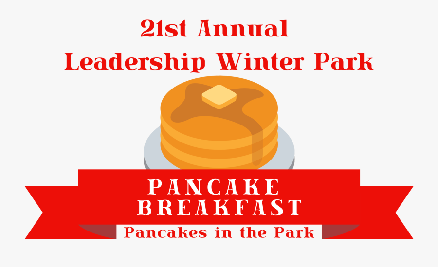 Logo For The Pancake Breakfast With A Banner And A, Transparent Clipart