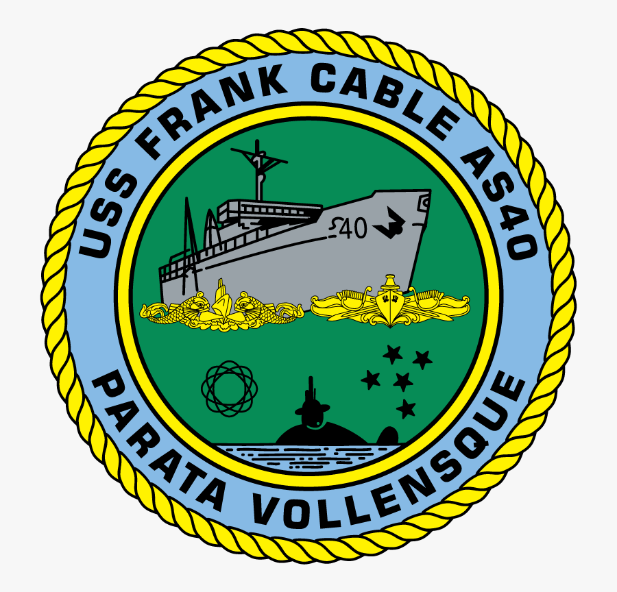 Uss Frank Cable As40 Parata Vollensque - Emblem, Transparent Clipart