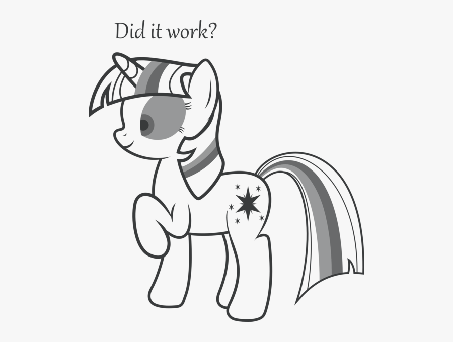 Did It Work Pony Horse Clip Art Line Art White Face - Cartoon, Transparent Clipart