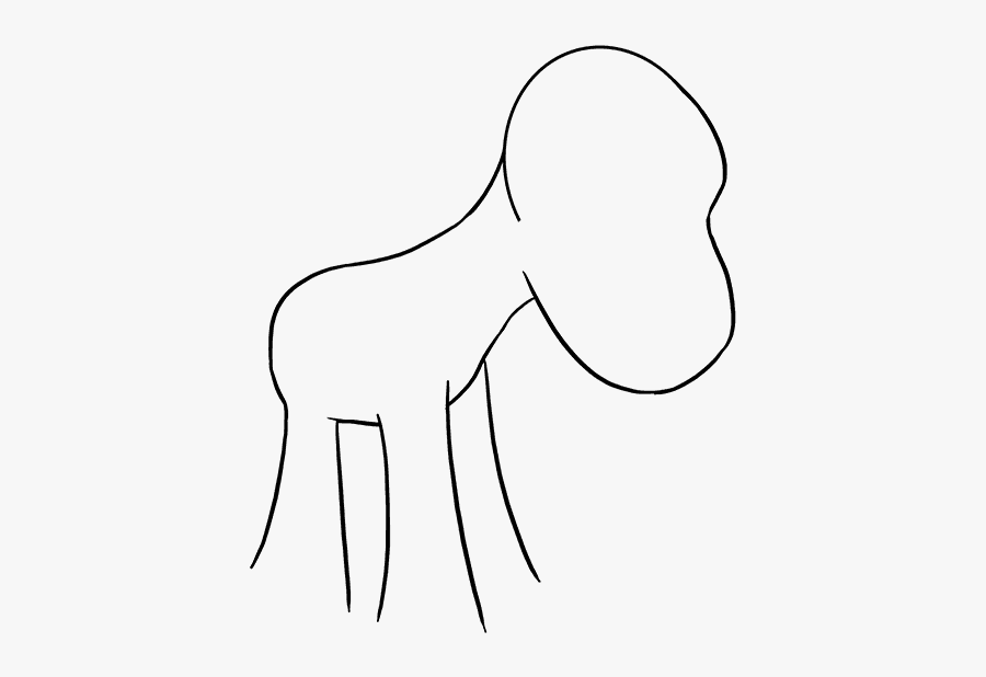 How To Draw Pony - Line Art, Transparent Clipart