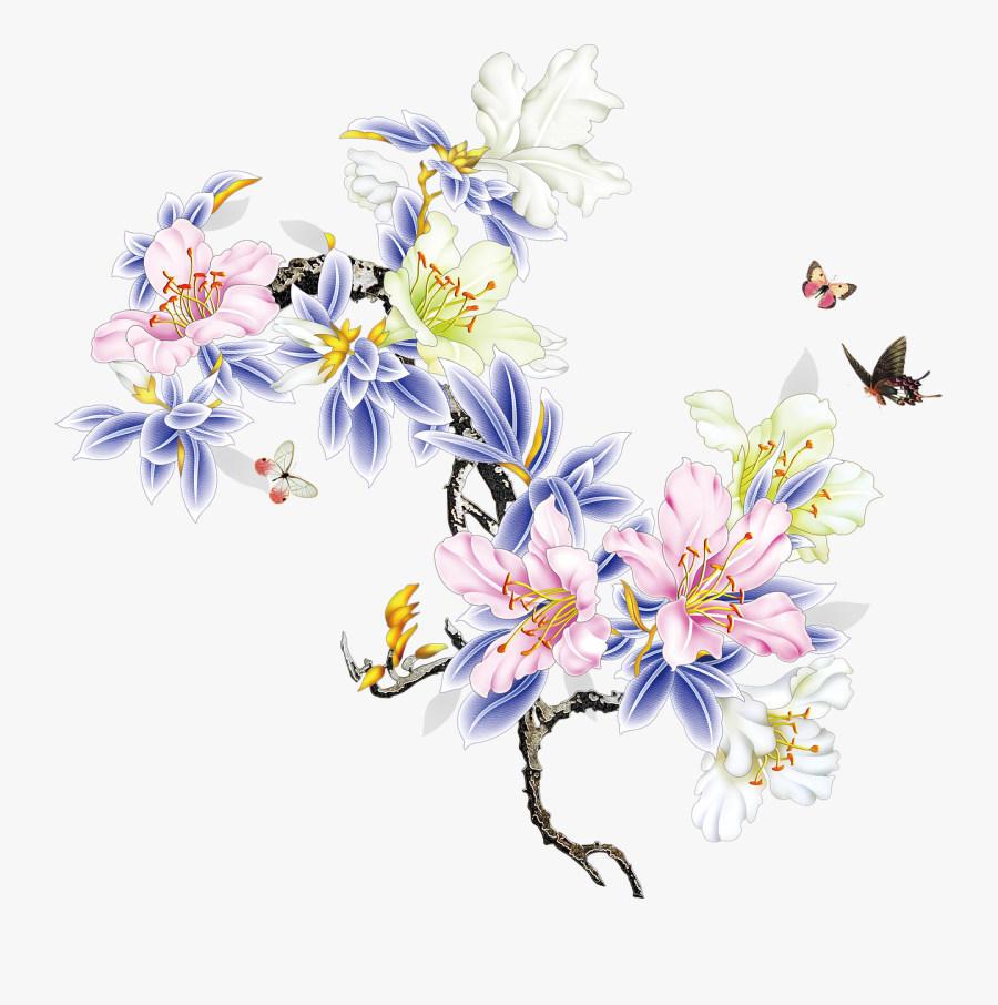 Lily Hand-painted Iris Free Photo - Lily Painting Png, Transparent Clipart