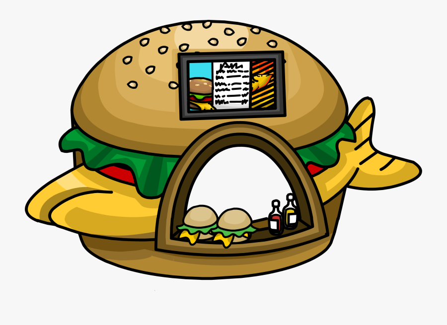 Club Penguin Rewritten Wiki - Fish Burger Club Penguin, Transparent Clipart