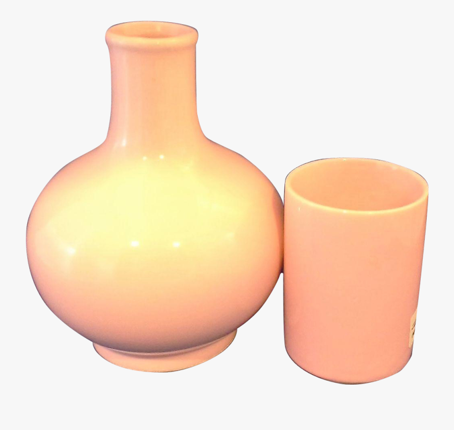 Japan Pink Glazed Pottery Tumble Up Carafe Tumbler - Vase, Transparent Clipart