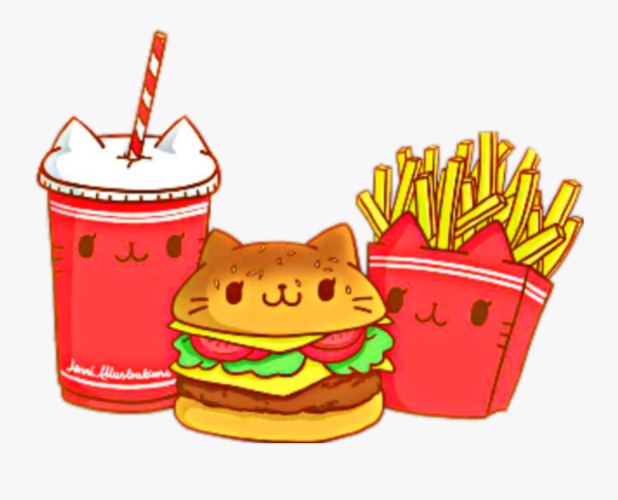 #freetoedit #cute Cat Happy Meal - Comida Chibi, Transparent Clipart