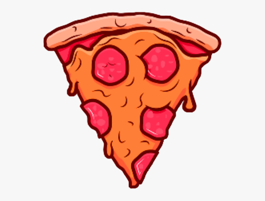 #pizza #pizza🍕 #pizzalover #eat #eating #eatme #sticker - Cartoon Transparent Pizza Slice Png, Transparent Clipart