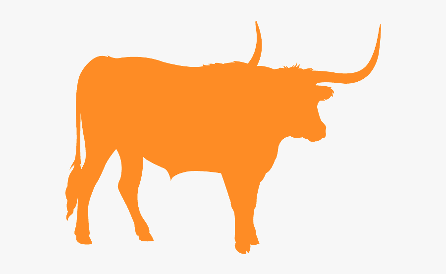 Longhorn Silhouette, Transparent Clipart