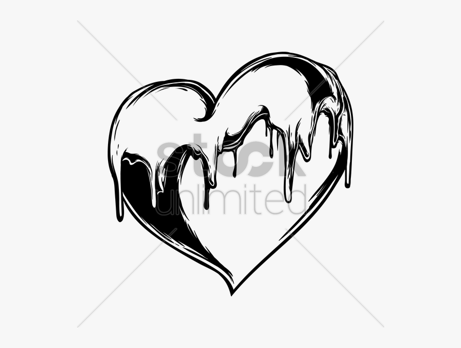 Download Melting Heart Drawing Clipart Heart Drawing - Graffiti Cool Heart Drawings, Transparent Clipart