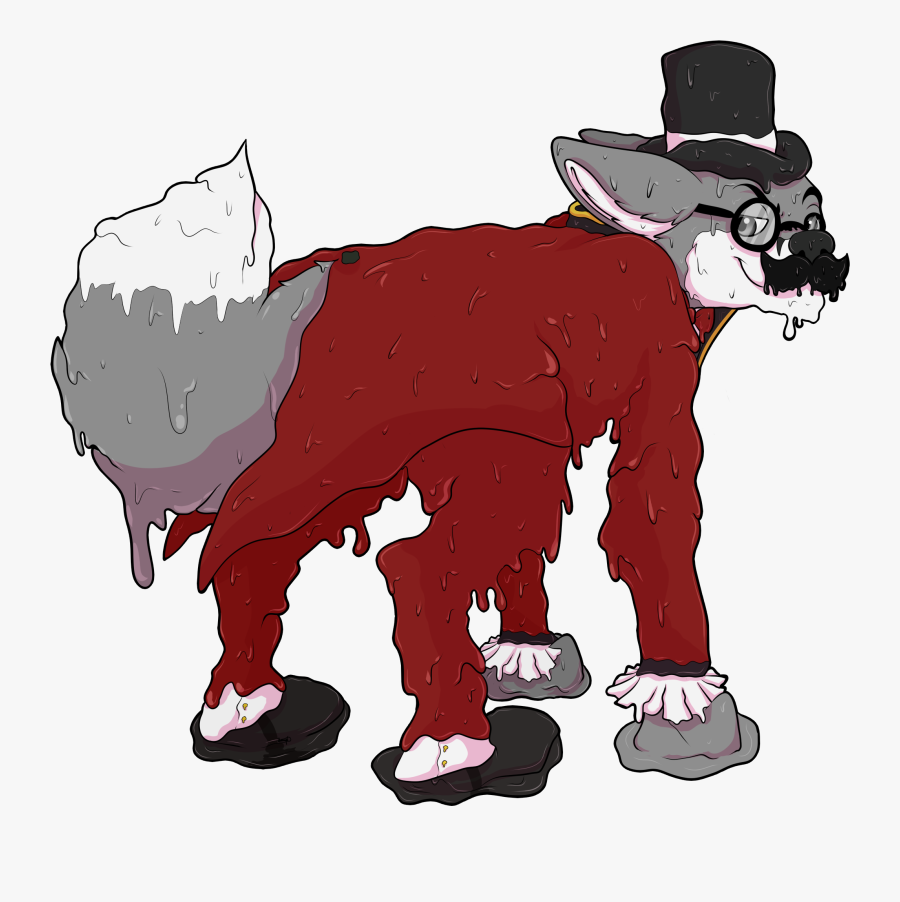 Melting Suited Folf - Cartoon, Transparent Clipart