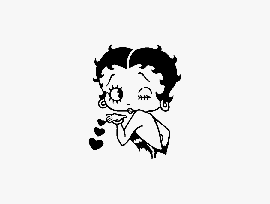 Betty Boop Cartoon Black And White, Transparent Clipart