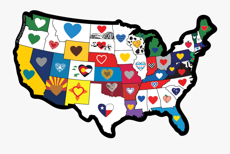 State Stickers, Transparent Clipart