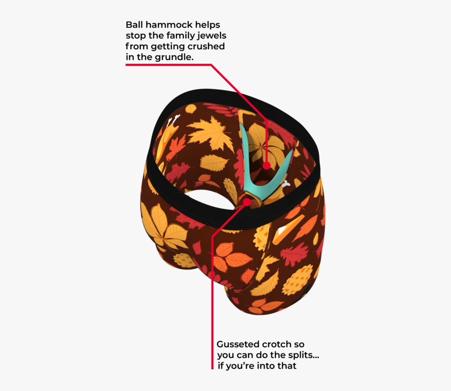 Fall Leaves Ball Hammock Boxer Briefs"
 Itemprop="image", - Shinesty Ball Hammock, Transparent Clipart