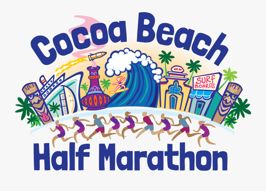 Cocoa Beach Half Marathon Course, Transparent Clipart