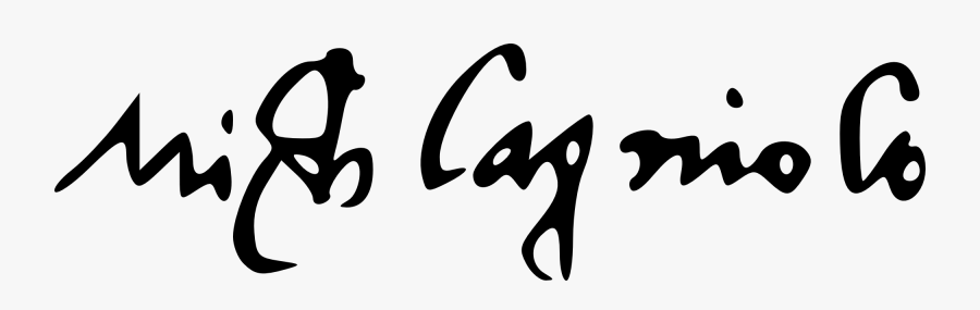 Michelangelo Signature, Transparent Clipart